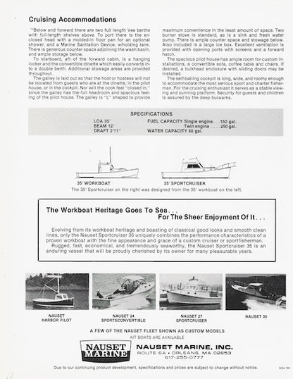 Nauset 35 Custom Sportcruiser Brochure