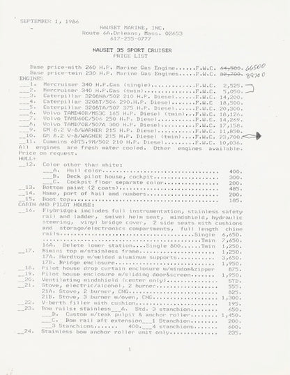 Nauset 35 Custom Sportcruiser Brochure