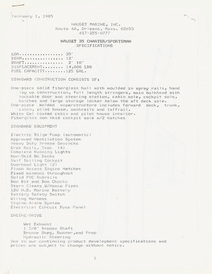 Nauset 35 Commercial Brochure