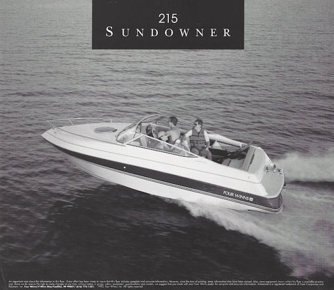 Four Winns 215 Sundowner Specification Brochure
