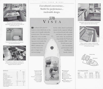Four Winns 278 Vista Specification Brochure