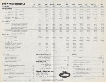 Dusky 1984 Brochure