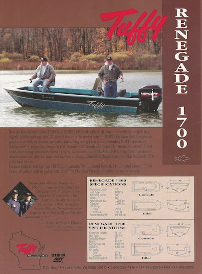 Tuffy Renegade 1700 & 1800 Brochure