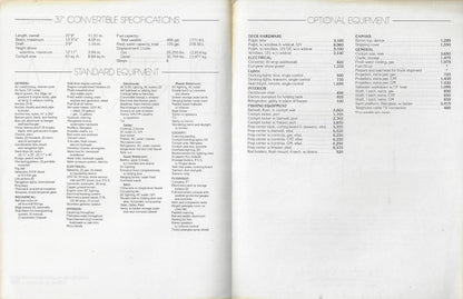 Bertram 37 Convertible Specification Brochure