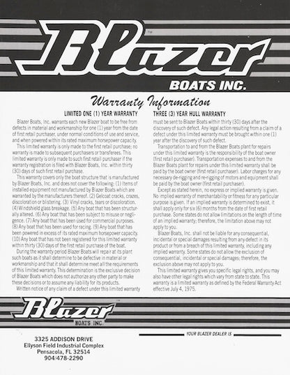 Blazer Bass VLX-200 Brochure