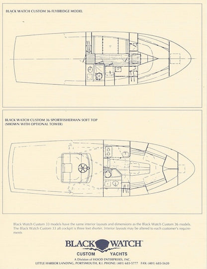 Black Watch 33 & 36 Specification Brochure