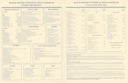 Black Watch 33 & 36 Specification Brochure