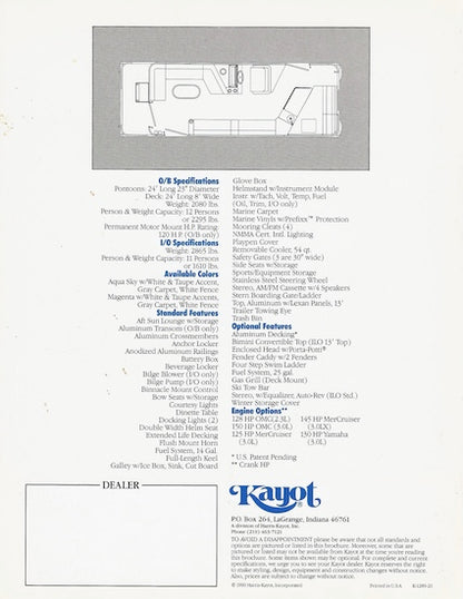Kayot Admiral Pontoon Brochure