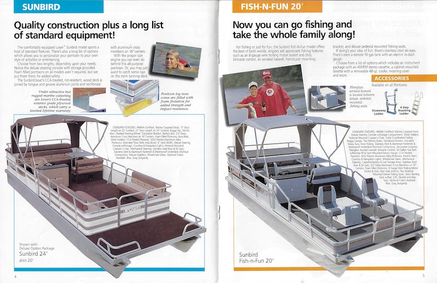 Lowe 1990 Pontoon Boats Brochure