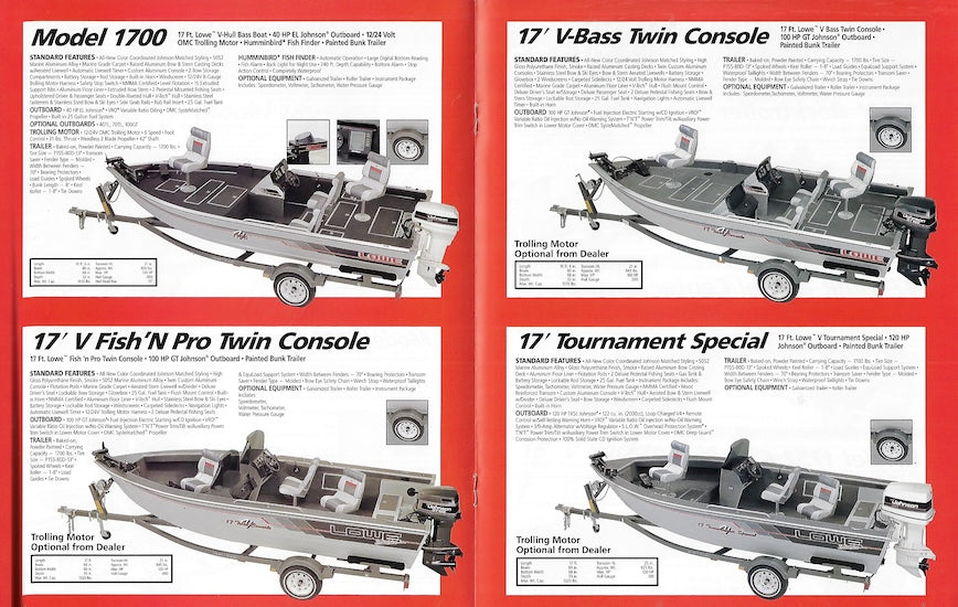 Lowe 1990 Johnson Outboard Package Brochure
