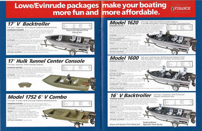 Lowe 1990 Evinrude Outboard Package Brochure