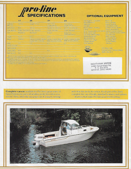 Pro Line 1983 Brochure