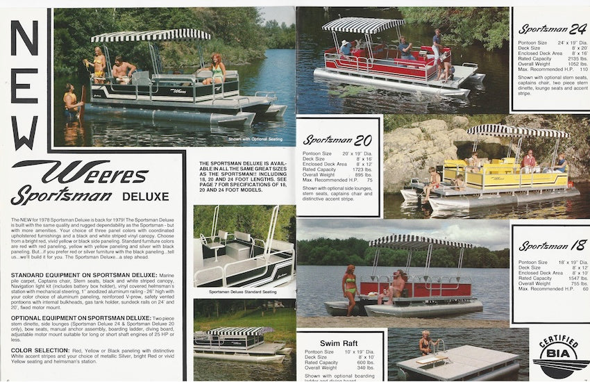 Weeres 1979 Pontoon Brochure