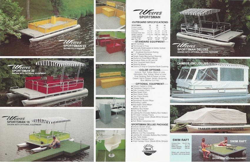 Weeres 1980 Pontoon Brochure