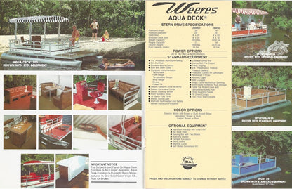 Weeres 1982 Pontoon Brochure
