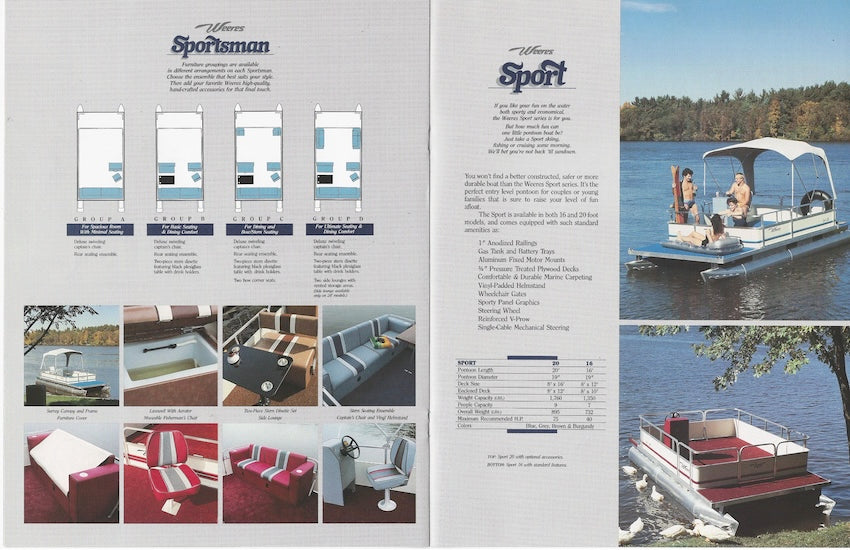 Weeres 1987 Pontoon Brochure