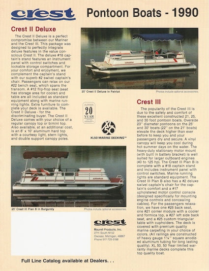 Crest 1990 Brochure