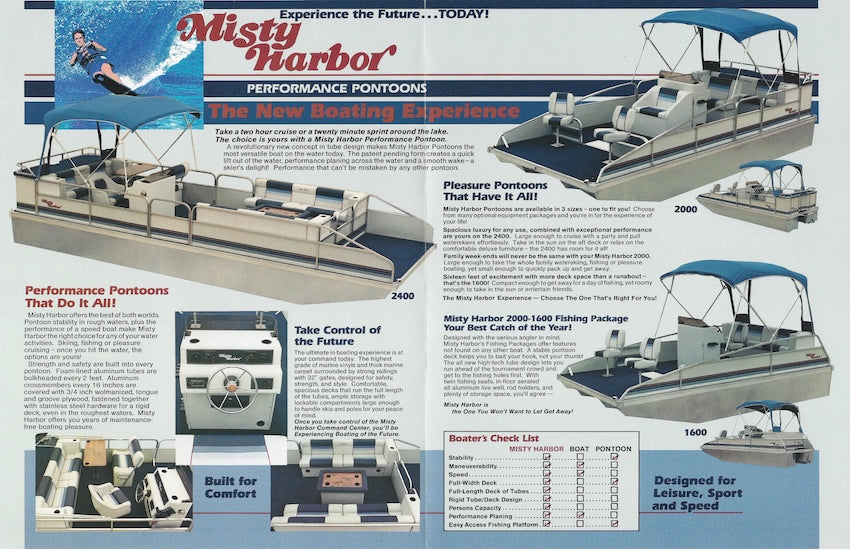 Misty Harbor 1990s Pontoon Brochure