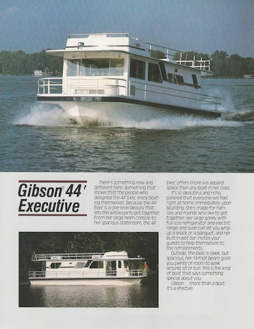 Gibson 44 Executive Houseboat Specification Brochure