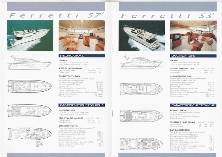 Ferretti 1999 Brochure