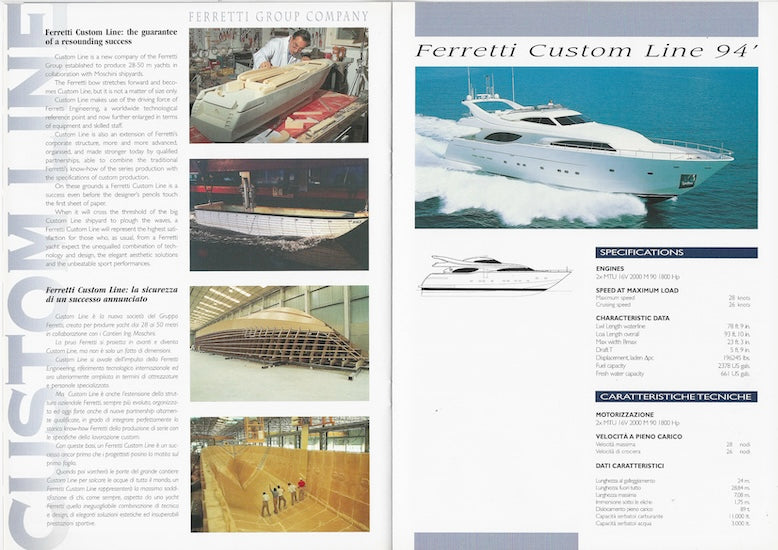 Ferretti 1999 Brochure