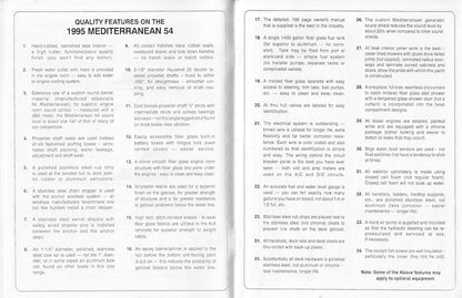 Mediterranean 54 Specification Brochure
