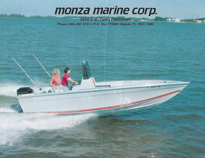 Monza 2240 Center Console Open Fisherman Brochure