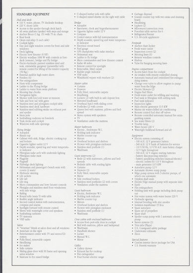 Ferretti 46 Specification Brochure