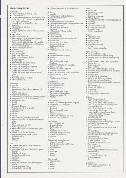 Ferretti 53 Specification Brochure