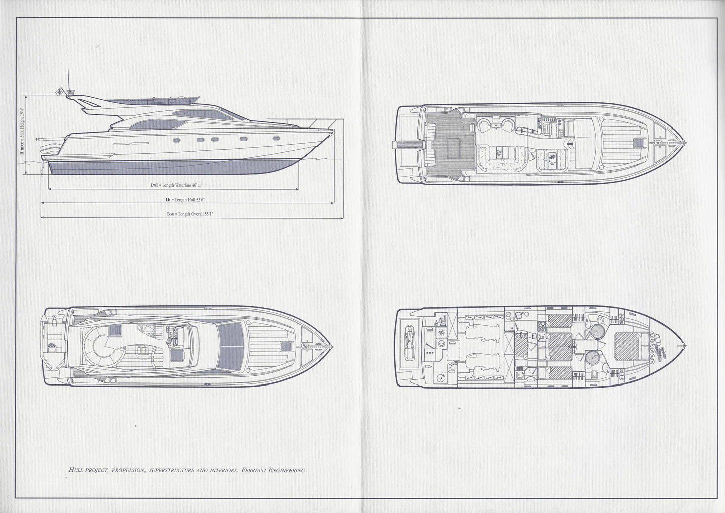 Ferretti 53 Specification Brochure