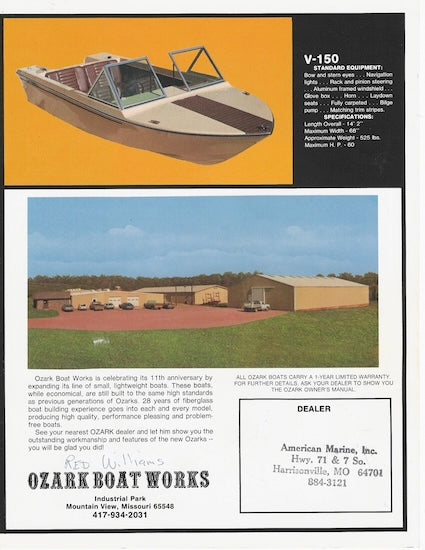 Ozark 1982 Brochure