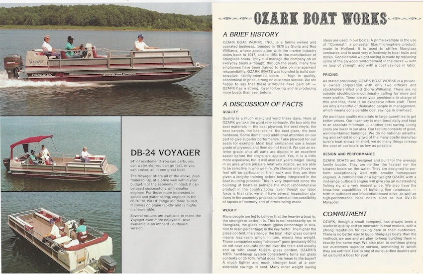 Ozark 1987 Deck Boat Brochure