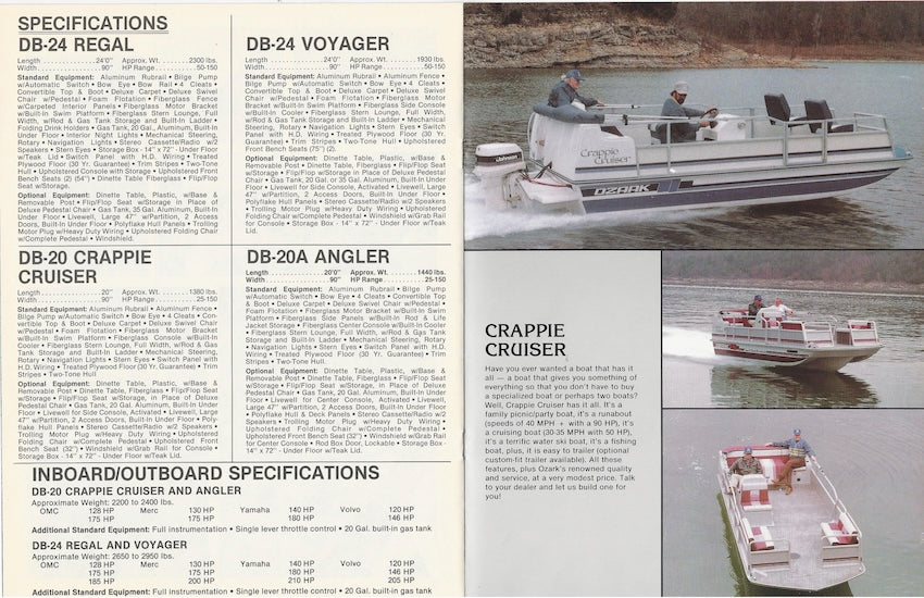 Ozark 1987 Deck Boat Brochure