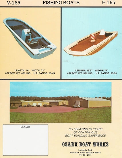 Ozark 1987 Fishing Brochure