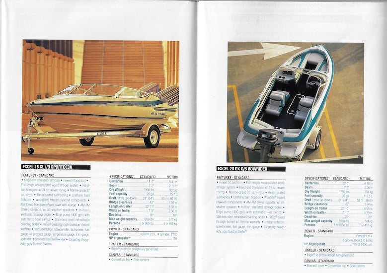 Wellcraft 1992 Excel Poster Brochure – SailInfo I boatbrochure.com