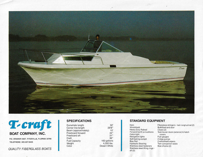 T Craft 30 Sports Cabin Brochure