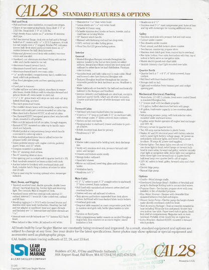 Cal 28 Brochure Package