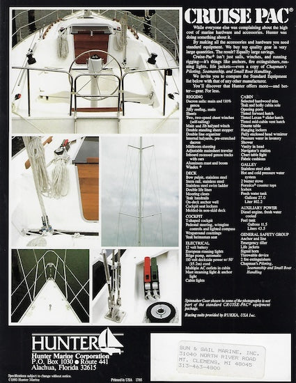 Hunter 28.5 Brochure