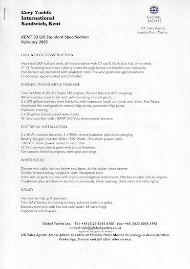 Cory Kent 33 Brochure