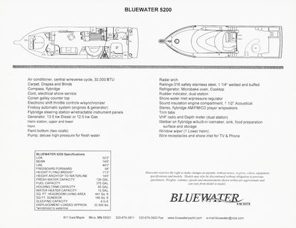 Bluewater 5200 Specification Brochure