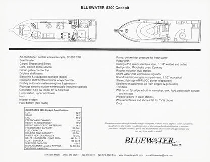Bluewater 5200 Cockpit Specification Brochure