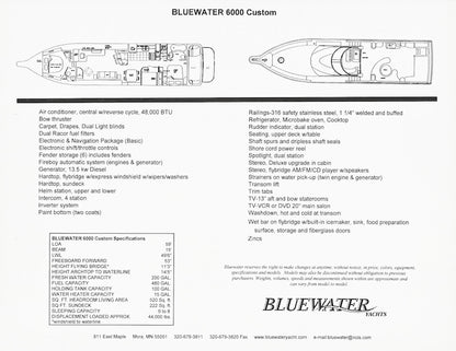 Bluewater 6000 Custom Specification Brochure