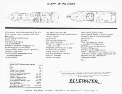 Bluewater 7000 Custom Specification Brochure