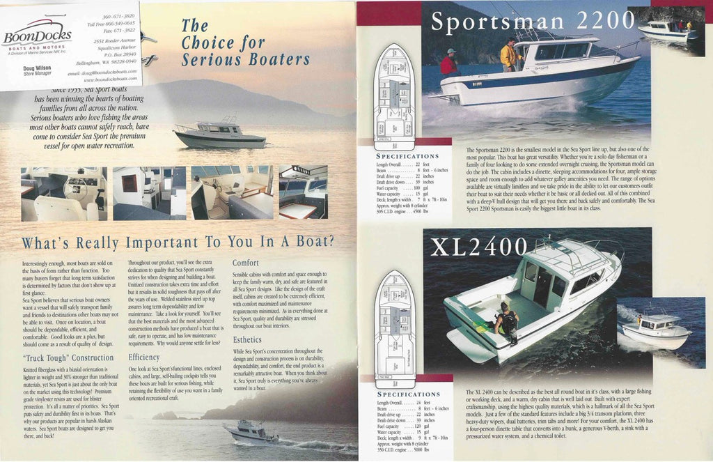 Sea Sport 2003 Brochure – SailInfo I boatbrochure.com