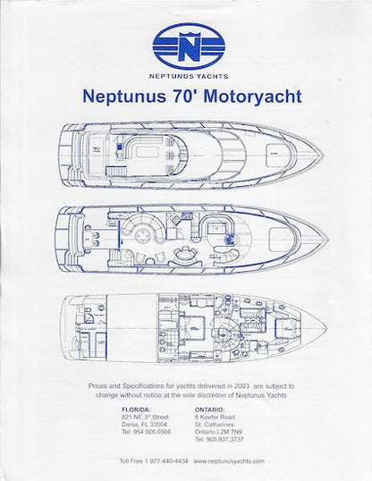 Neptunus 70 Motoryacht Specification Brochure