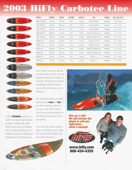 HiFly 2003 Windsurfer Brochure