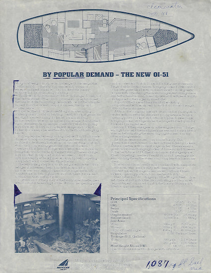 Morgan 51 Out Island Specification Brochure
