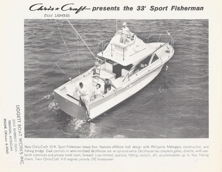 Chris Craft 33 Sport Fisherman Specification Brochure