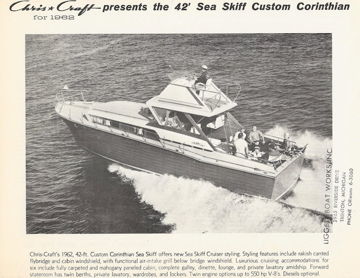 Chris Craft Sea Skiff 42 Custom Corinthian Specification Brochure