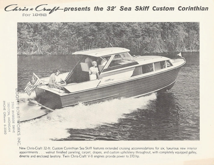 Chris Craft Sea Skiff 32 Custom Corinthian Specifiction Brochure
